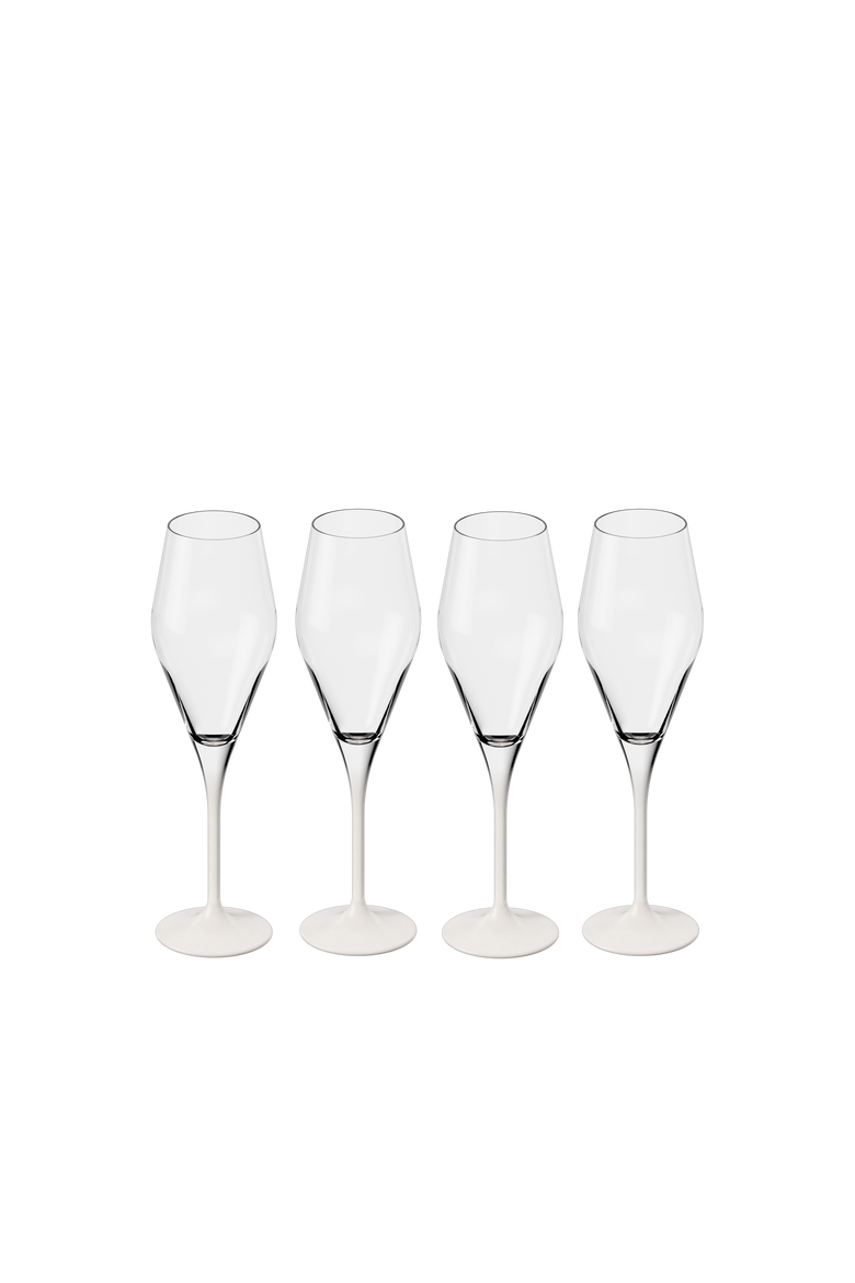 Manufacture Rock Blanc Flute Set of 4, Main, color, White