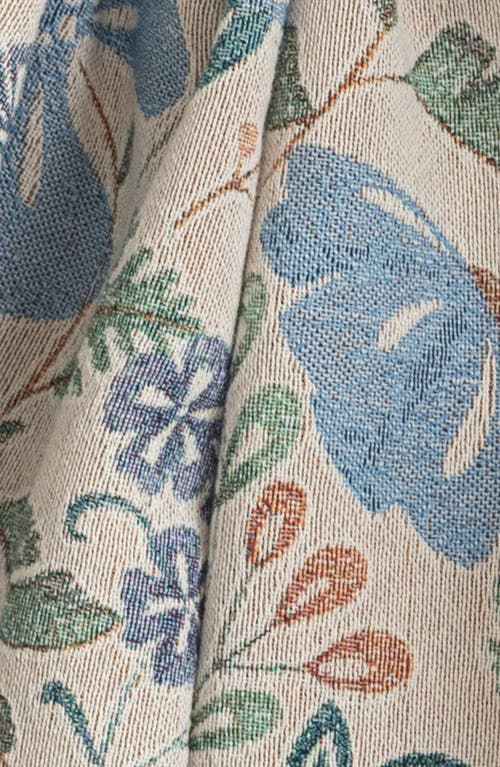 Deny Designs Pimlada Phuapradit Winter Garden Fringe Throw Blanket In Sand