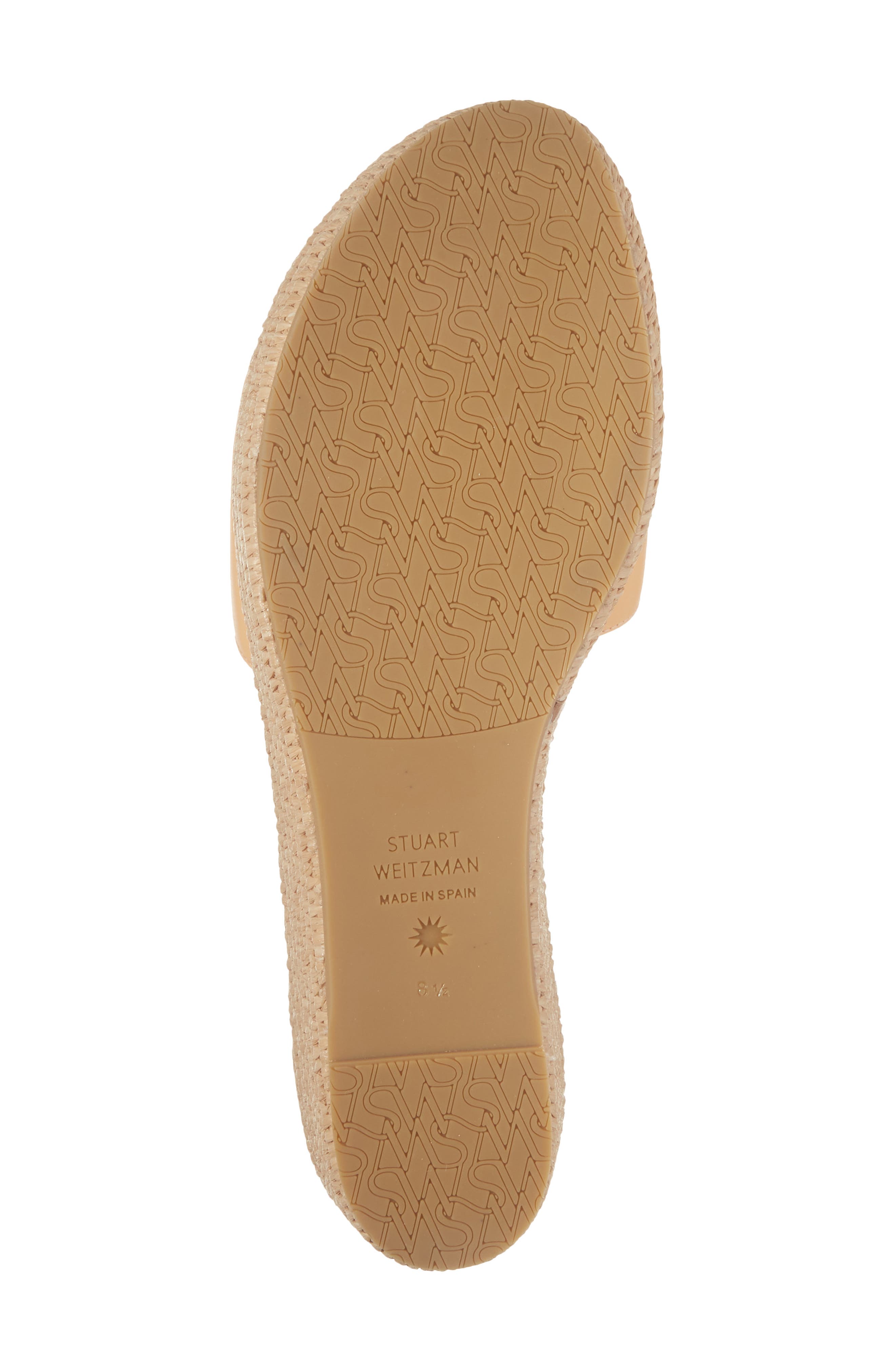 Stuart Weitzman Summer Wedge Sandal, Alternate, color, Mango/Tan