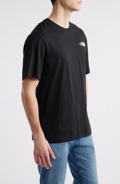 Shop The North Face Box Fit Evolution Embroidered T-shirt In Tnf Black