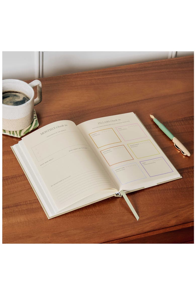 Quilted Daydream Wellness Journal, Alternate, color, BEIGE/ KHAKI