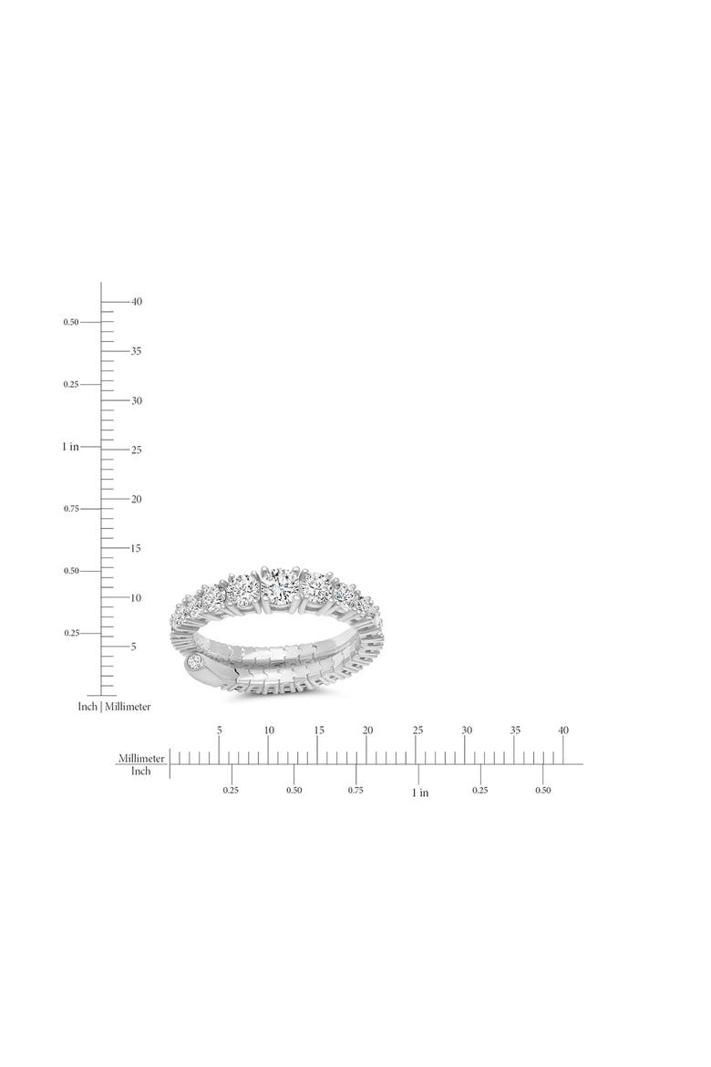 Graduated Adjustable Cubic Zirconia Ring, Alternate, color, PURE PLATINUM/ CLEAR STONE