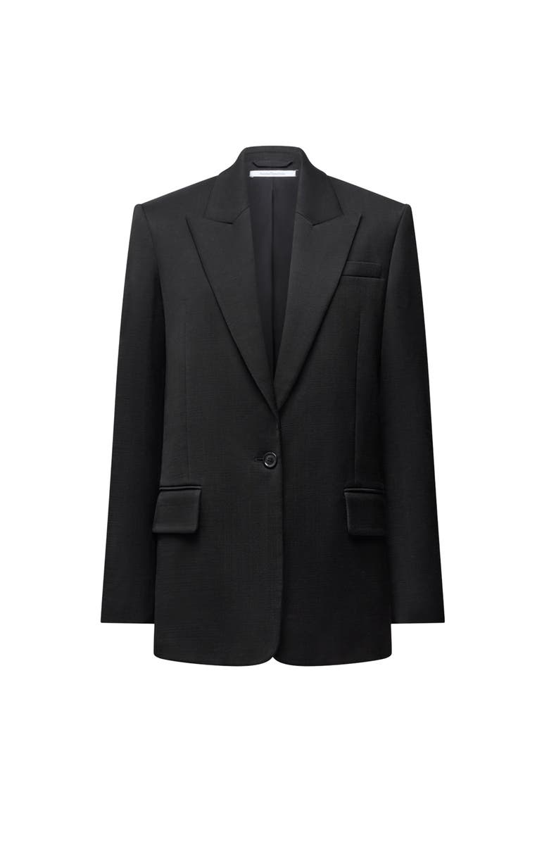 Another Tomorrow Oversized Tailored Jacket, Alternate, color, Black