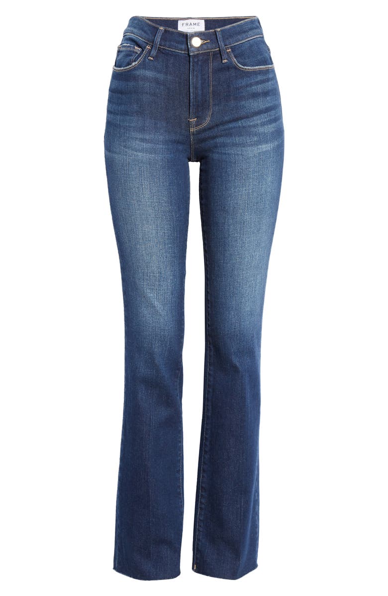 FRAME Le High Waist Mini Boot Raw Edge Jeans | Nordstromrack