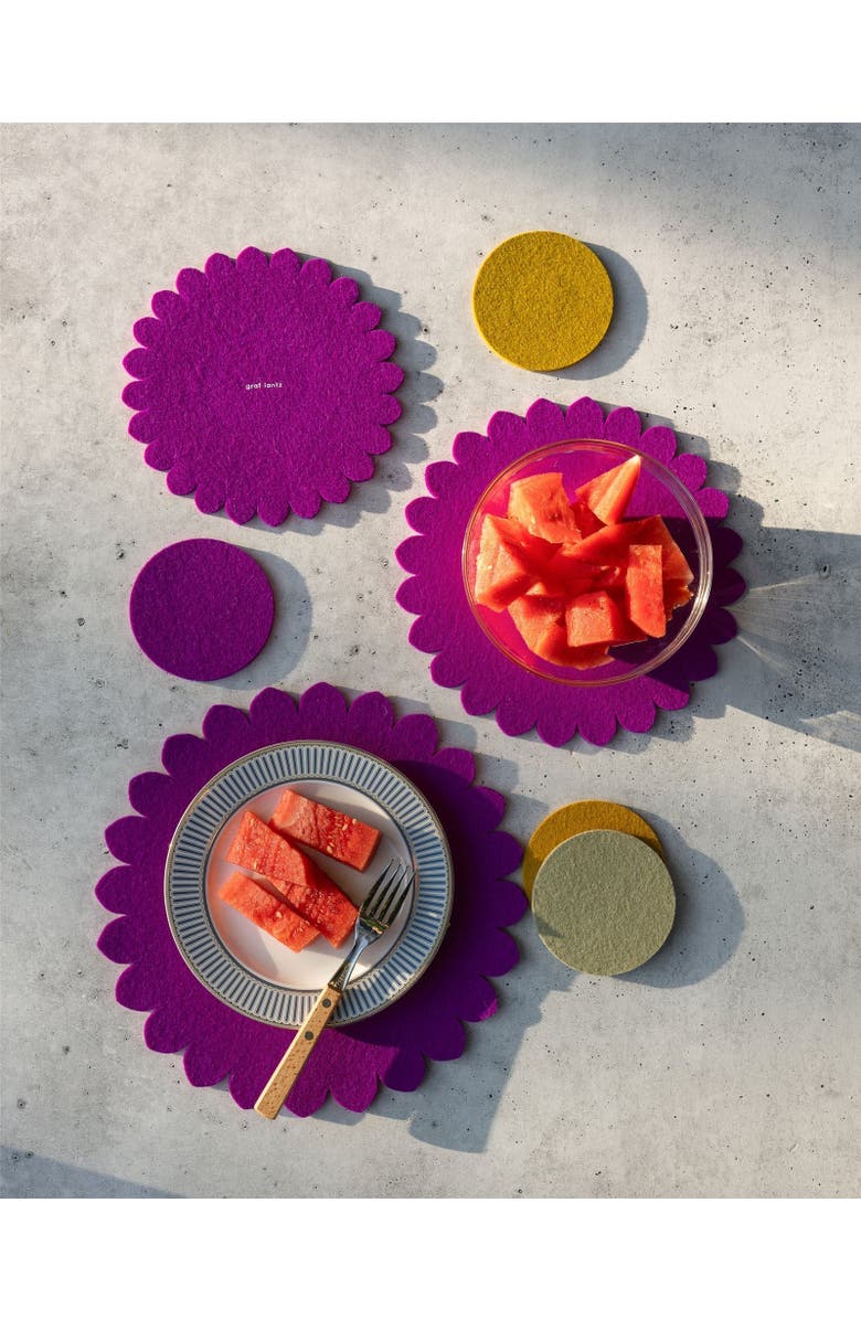 Graf Lantz Crest Merino Wool 8" Trivet, Alternate, color, Fuchsia