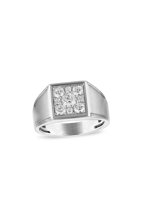 Sterling Silver Diamond Ring