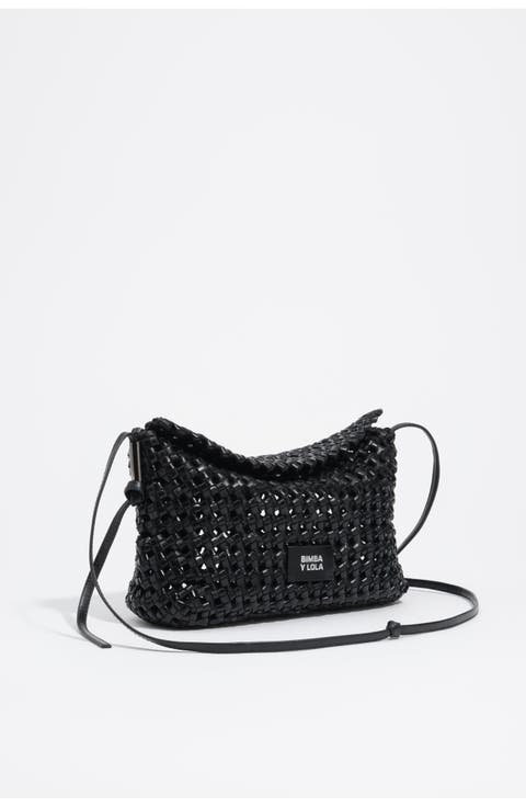 Mini Braided Leather Shoulder Bag