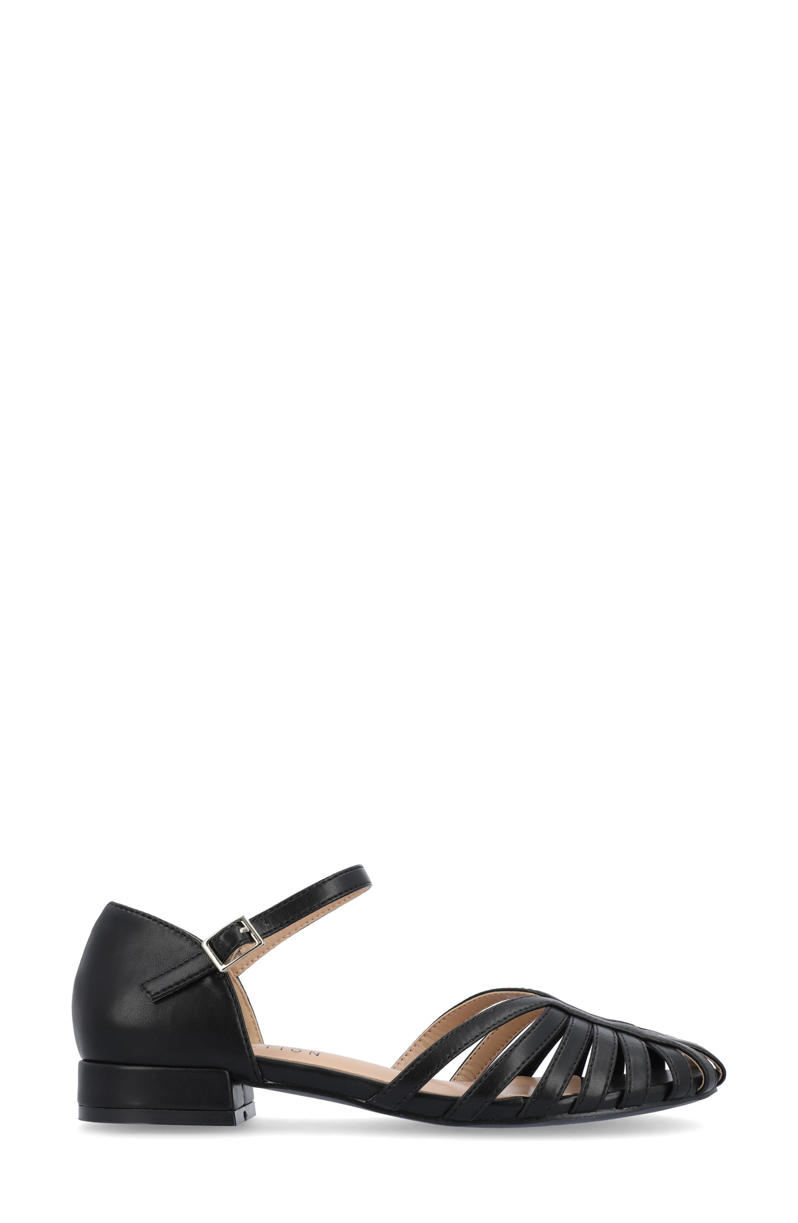 Journee Collection Joannah Flat, Alternate, color, Black