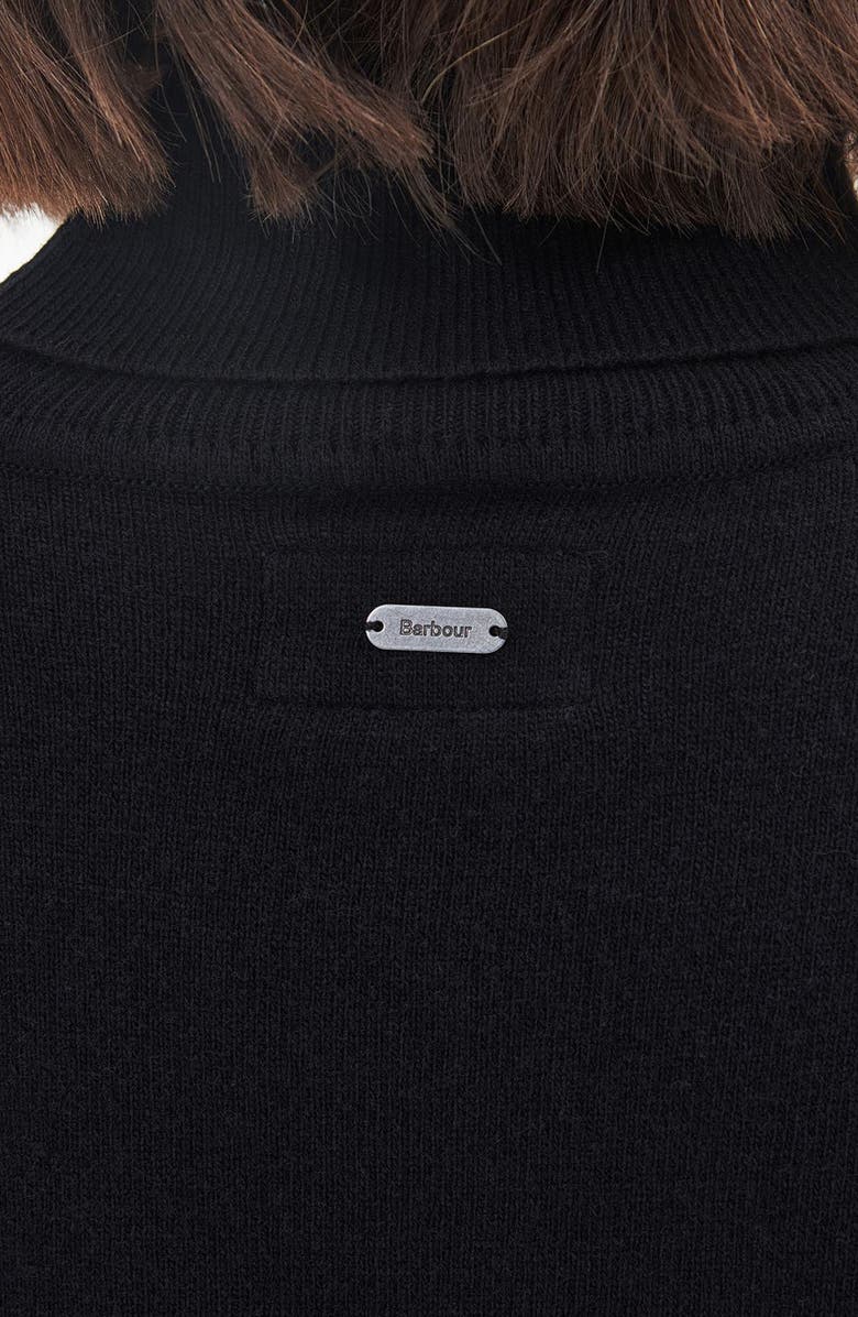 Barbour Pendle Elbow Patch Wool & Cotton Turtleneck Sweater, Alternate, color,
