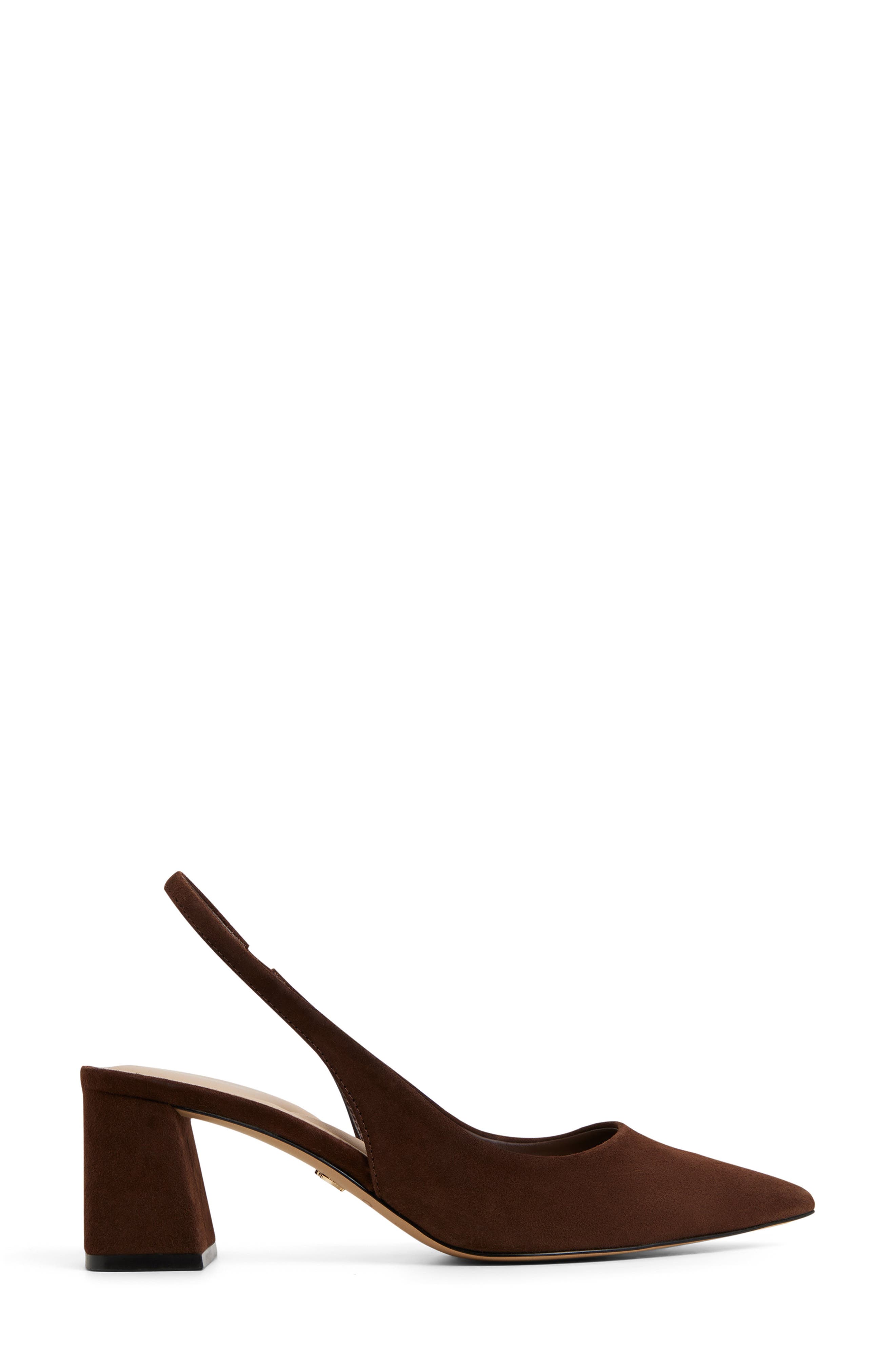 ALDO Uliana Slingback Pointed Toe Pump, Alternate, color, Dark Brown