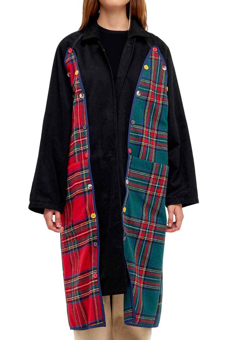 Longline Reversible Coat, Alternate, color, MULTI