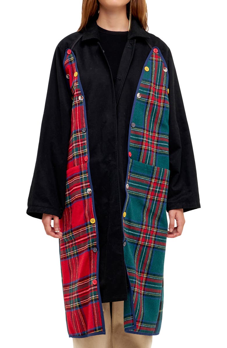 Grey Lab Longline Reversible Coat, Alternate, color, Multi