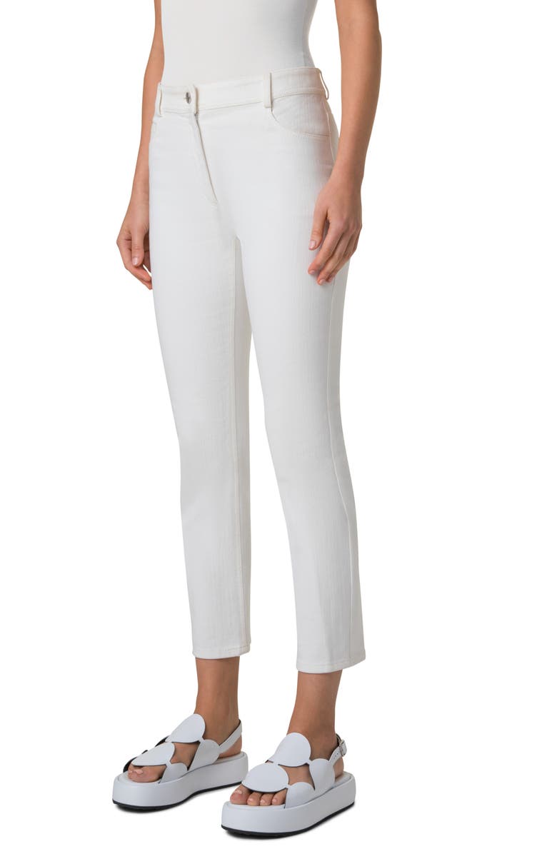 Akris punto Maru Ankle Tapered Leg Jeans, Alternate, color, Cream