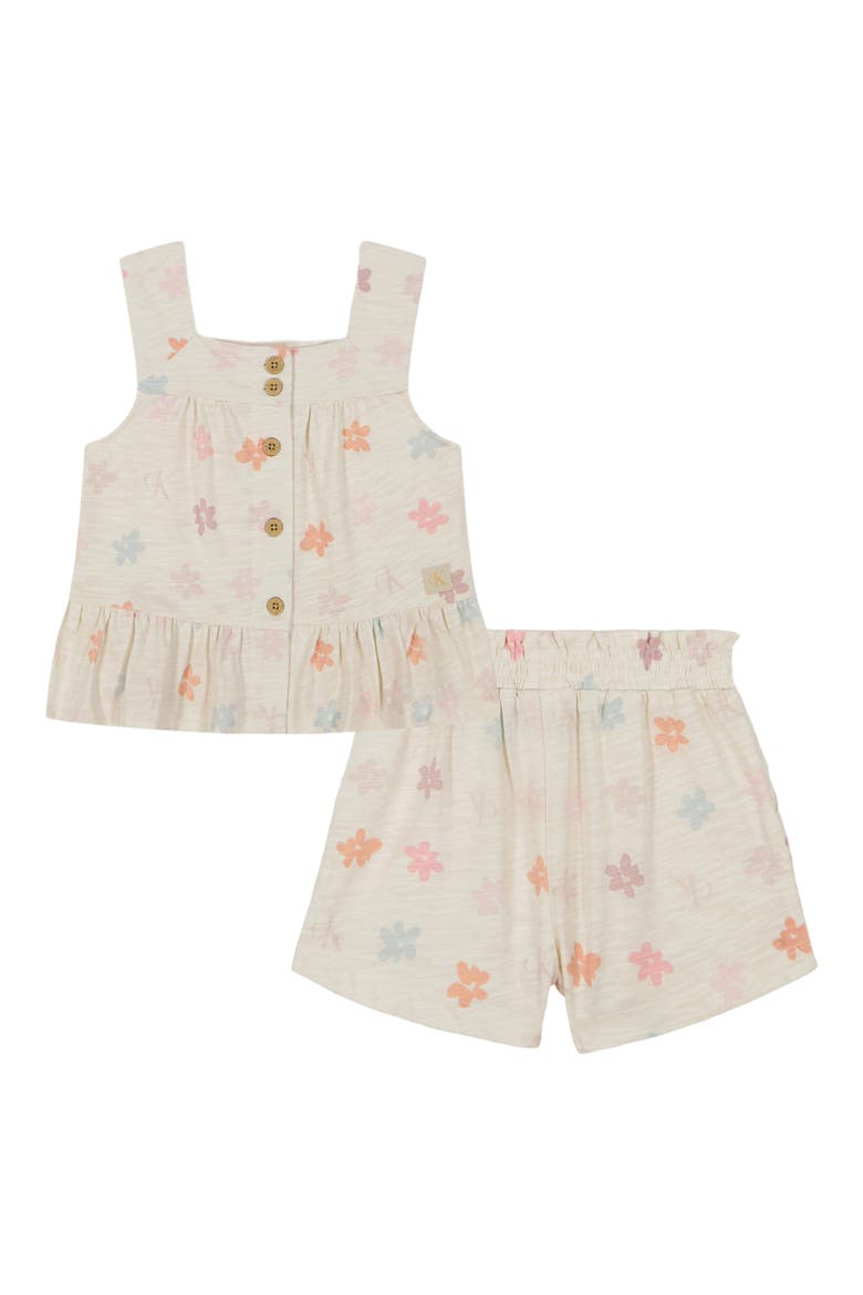 Kids' Flower Tank & Shorts Set, Alternate, color, IVORY