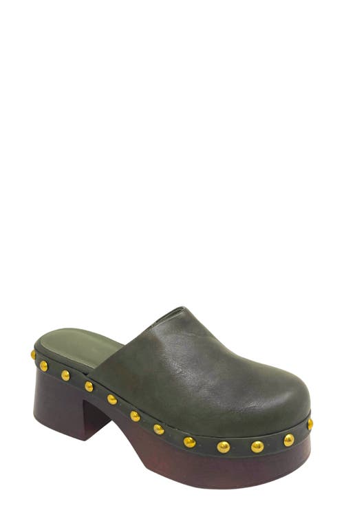 Shushop Lily Platform Mule In Gray