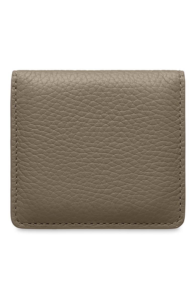 Leather Compact Mirror, Alternate, color, Cashmere Matcha