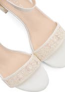 Kailee P Jackie Crochet Lace Block Heel Sandals