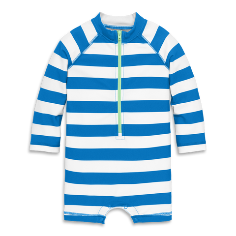 Baby One-Piece Rash Guard In Stripe