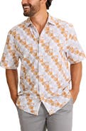 Tommy Bahama Nova Wave Sunnyside Palms Short Sleeve Seersucker Button-Up Shirt