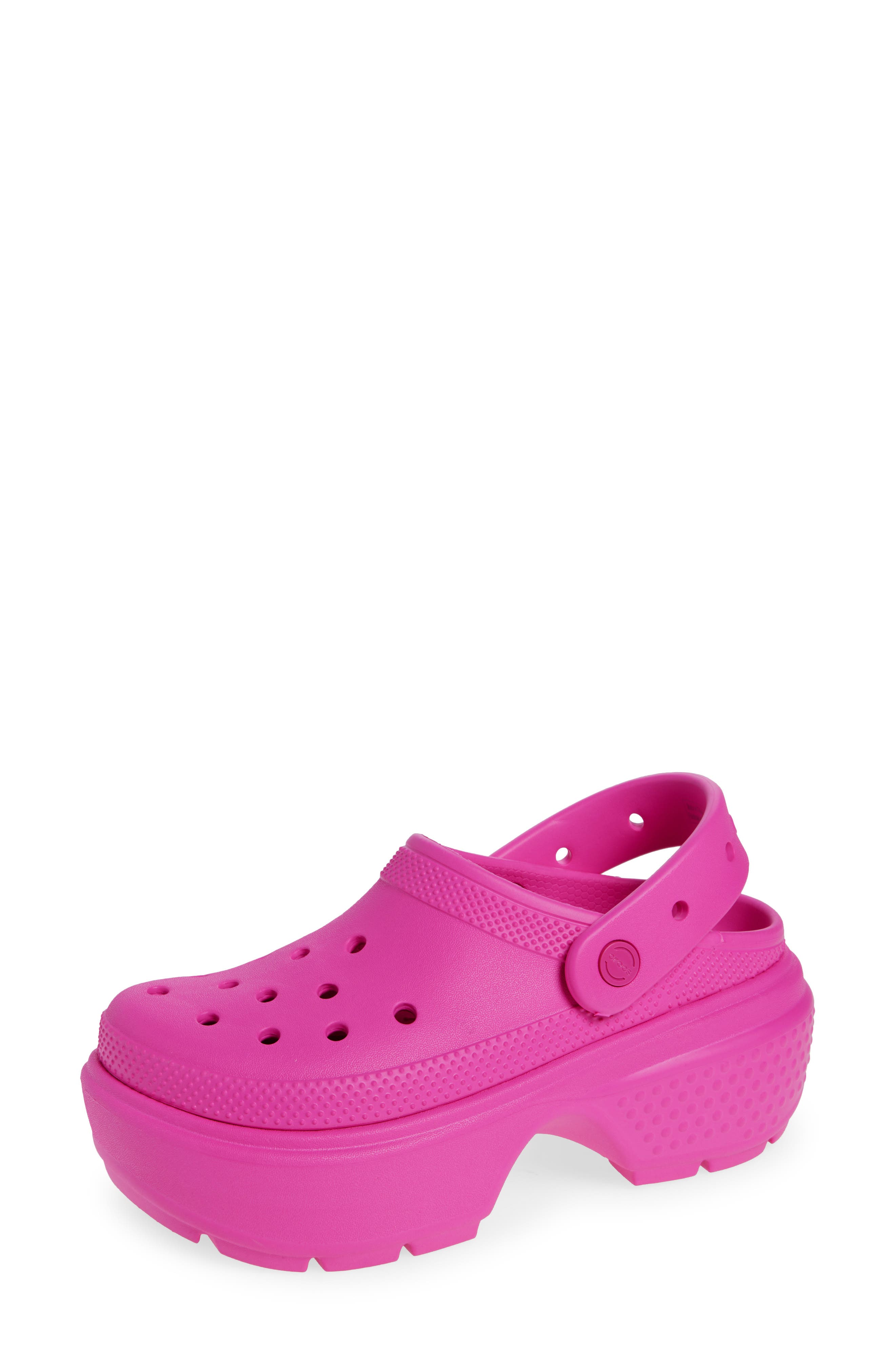 CROCS Stomp Slingback Platform Clog, Main, color, Pink Crush