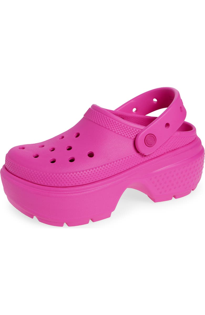 CROCS Stomp Slingback Platform Clog, Main, color, Pink Crush
