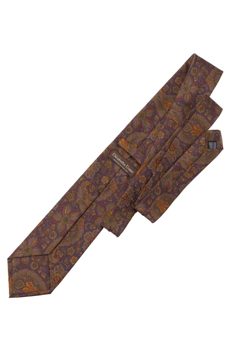 Elizabetta Trevi - Printed Silk Tie for Men, Alternate, color,