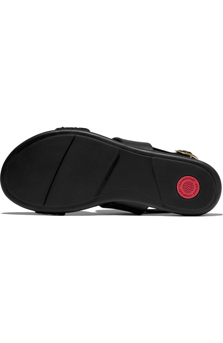 FitFlop Gracie Sequins Slingback Sandal, Alternate, color, Black