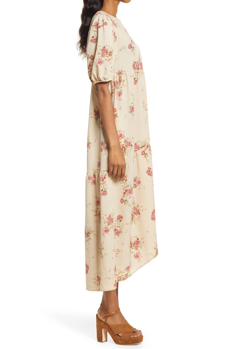En Saison Floral Midi Dress, Alternate, color, 