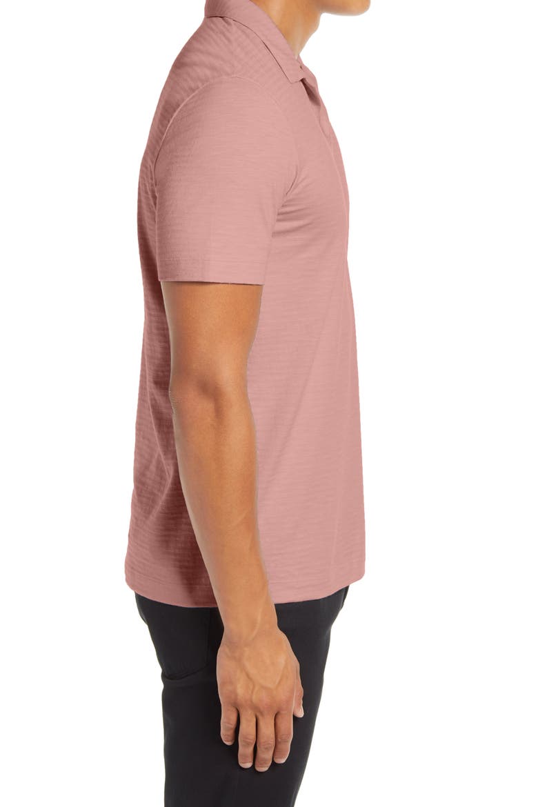 Willem Flame Regular Fit Short Sleeve Slub Jersey Polo, Alternate, color, DUSTY PINK