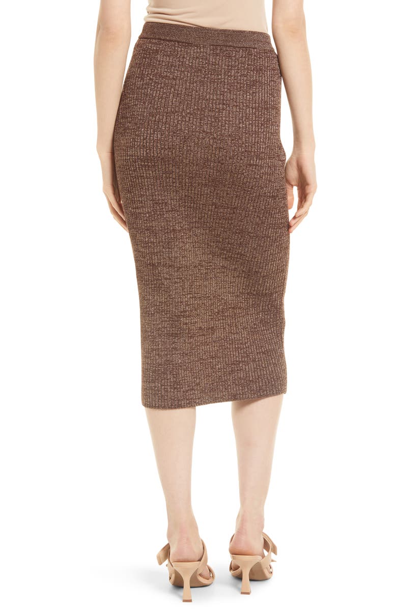 Open Edit Sparkle Ribbed Sweater Skirt, Alternate, color,