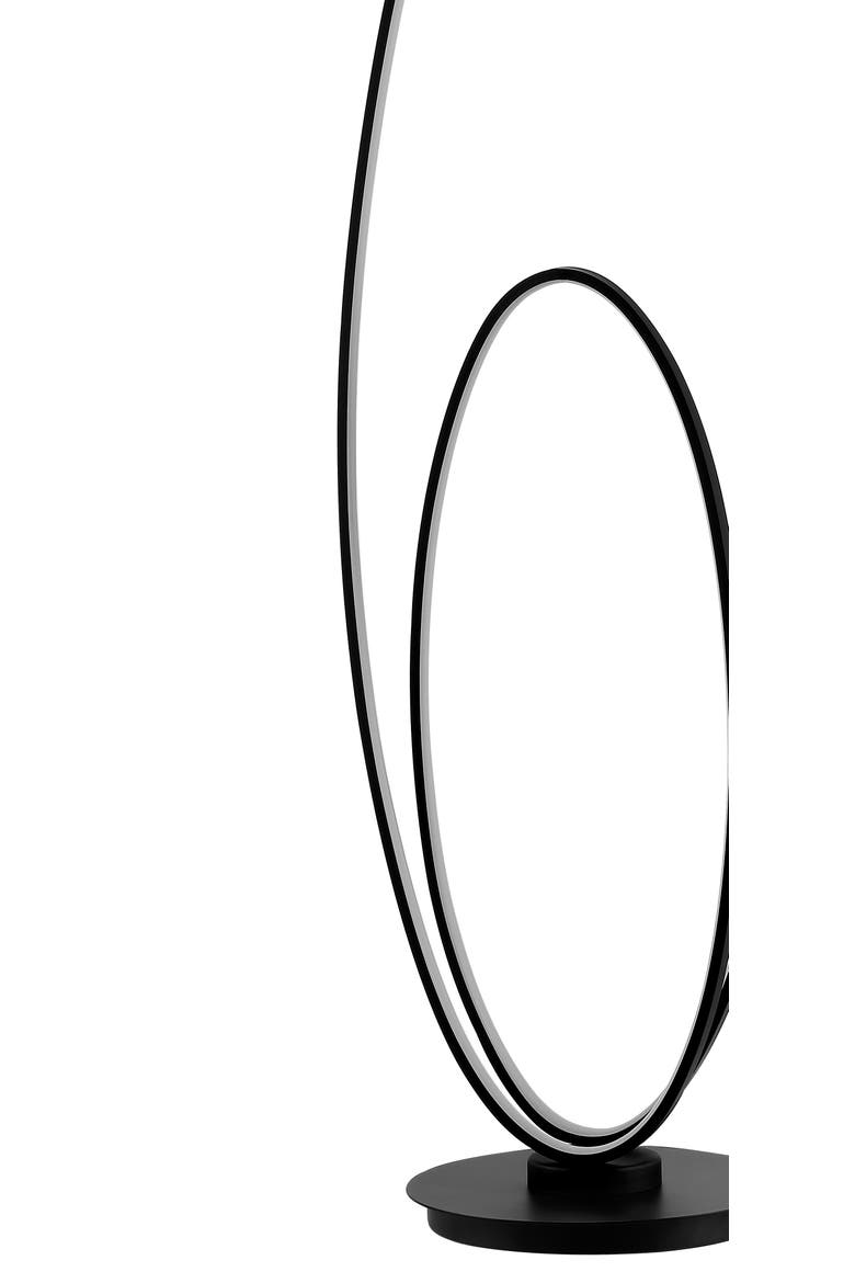 Looper Metal Modern Contemporary Oval Dimmable Integrated LED Floor Lamp, Alternate, color, Black