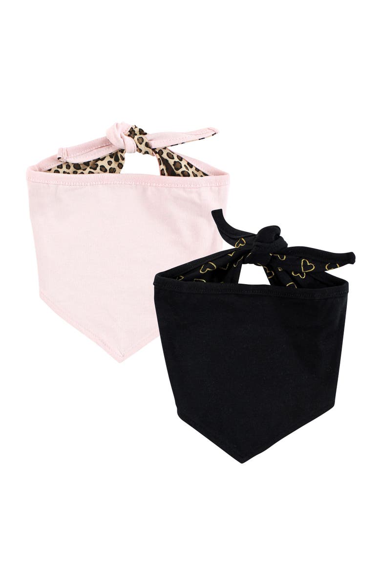 Luvable Friends Reversible Pet Dog and Cat Bandana Bibs 2pk, Alternate, color, Leopard Hearts