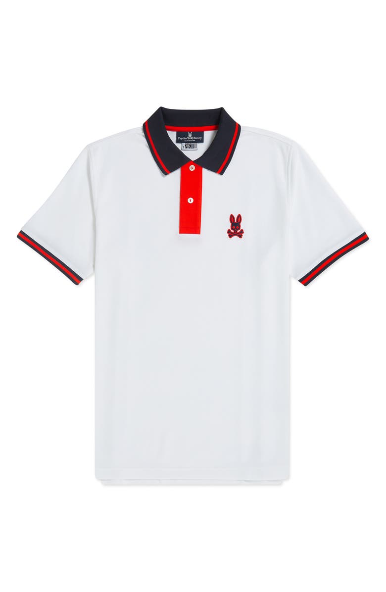 Psycho Bunny Morland Contrast Placket Piqué Polo, Main, color, 