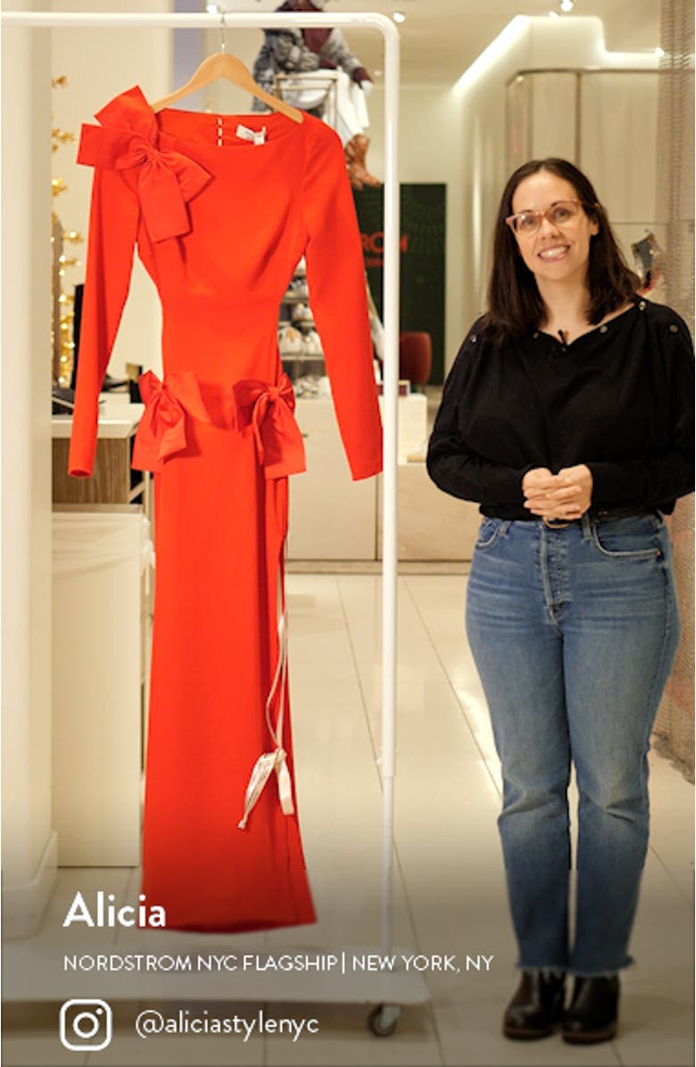 Lavele Long Sleeve Crepe Dress, sales video thumbnail