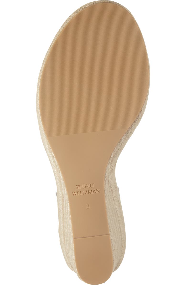 Stuart Weitzman Teddi Leather Espadrille Wedge Sandal, Alternate, color,