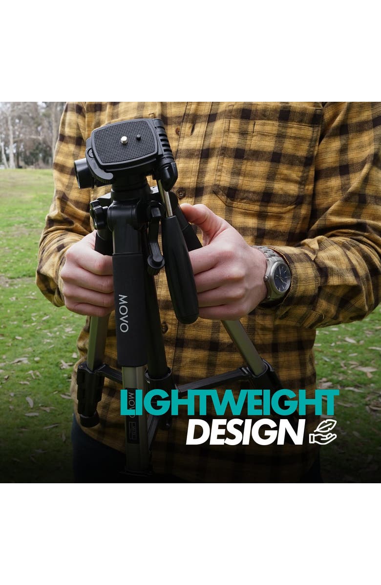 MOVO iVlogger Wireless Vlogging Kit with Fullsize Tripod for iPhone, Alternate, color, Black