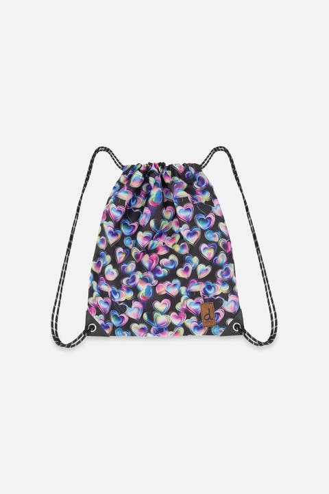 Hearts Practical Charming Lightweight Drawstring Bag
