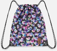 Deux par Deux Hearts Practical Charming Lightweight Drawstring Bag