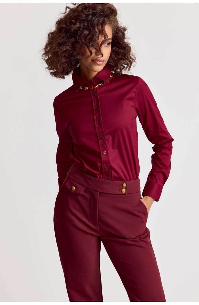 The Shirt by Rochelle Behrens The Icon Shirt, Main, color, Burgundy
