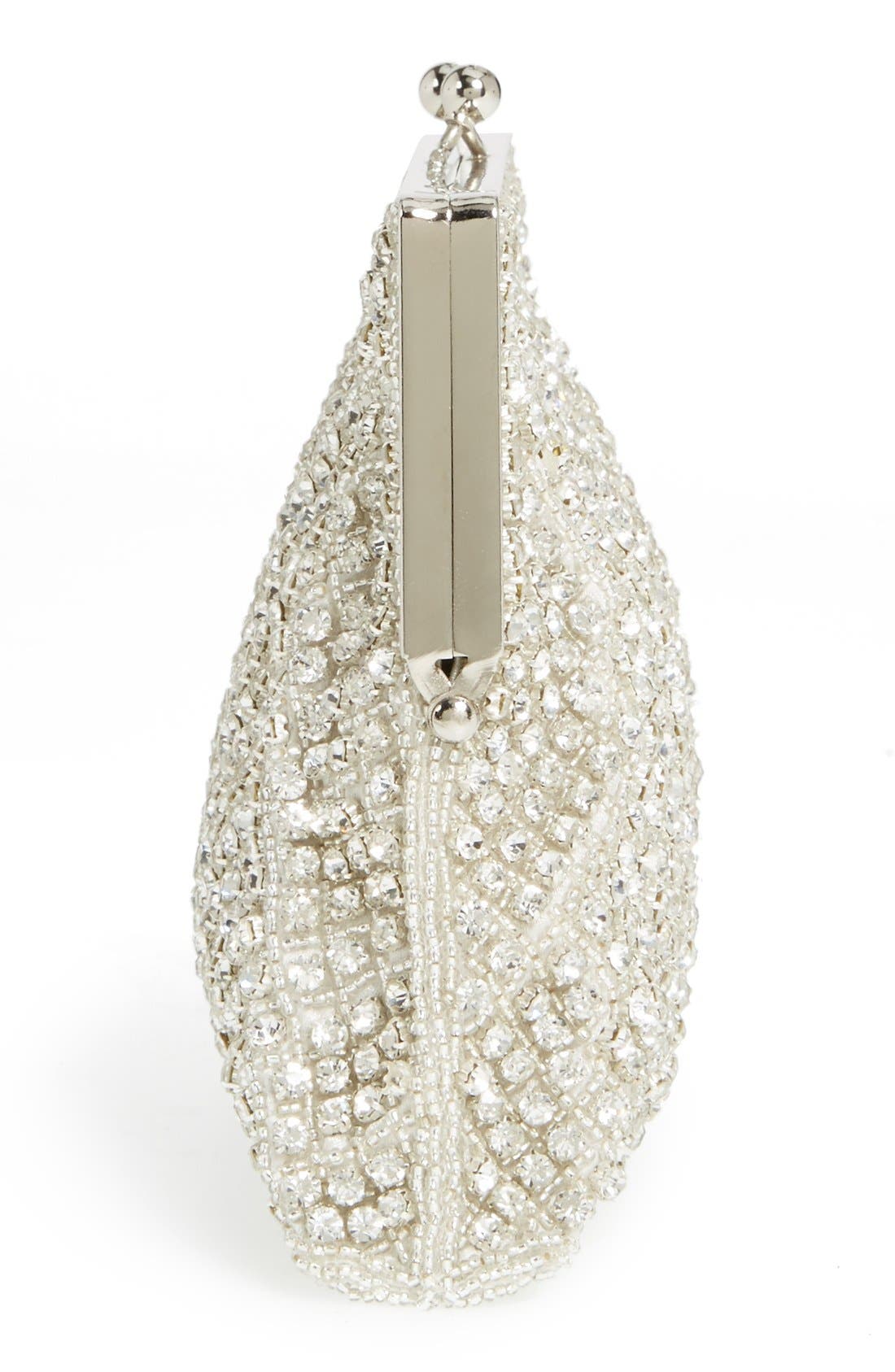 NATASHA Couture 'Antique Bridal' Crystal Embellished Clutch, Alternate, color, 