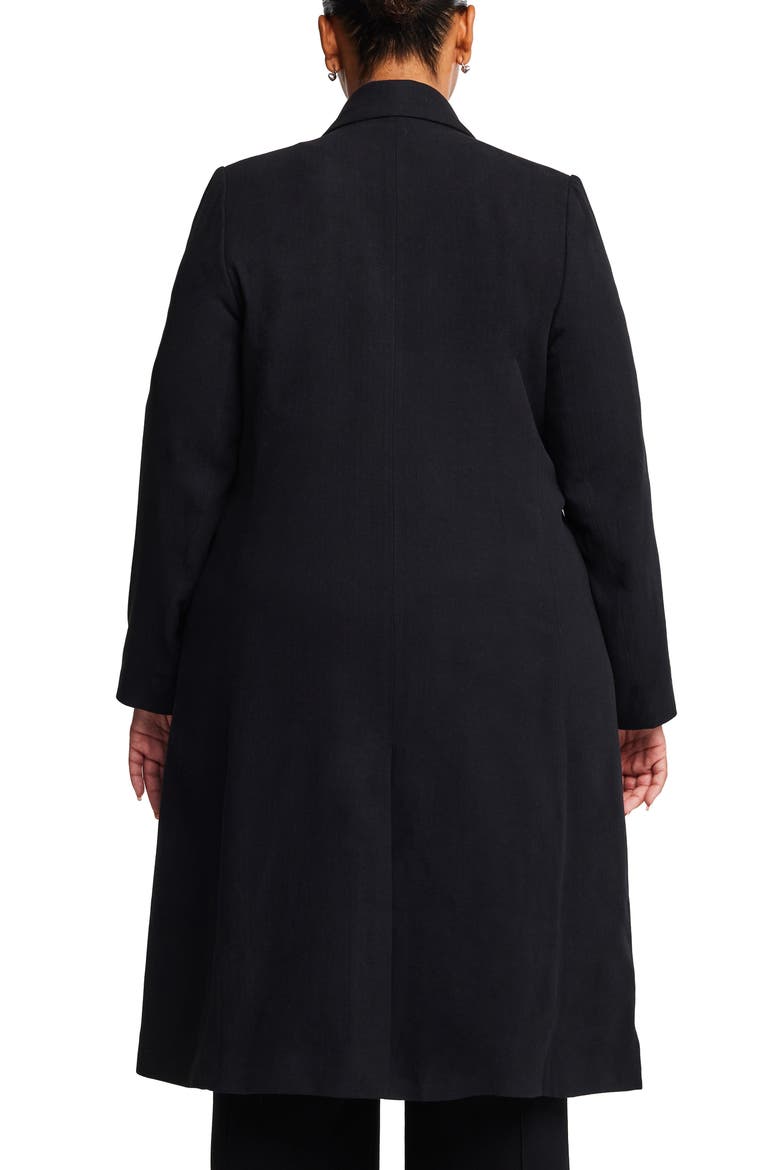Longline Coat, Alternate, color, BLACK