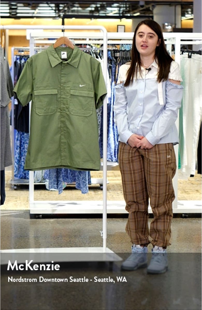 Woven Military Short-Sleeve Button-Down Shirt, sales video thumbnail