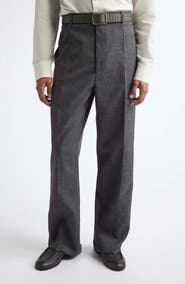 Bottega Veneta Pleated Shetland Wool Toile Trousers