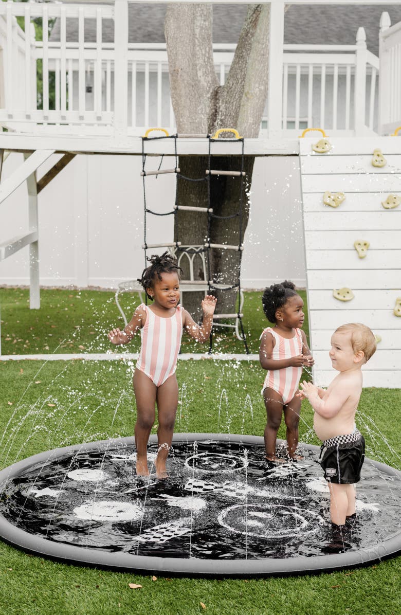 Cherrypick Sprinkler Splash Pad, Alternate, color, Monochrome Smiley