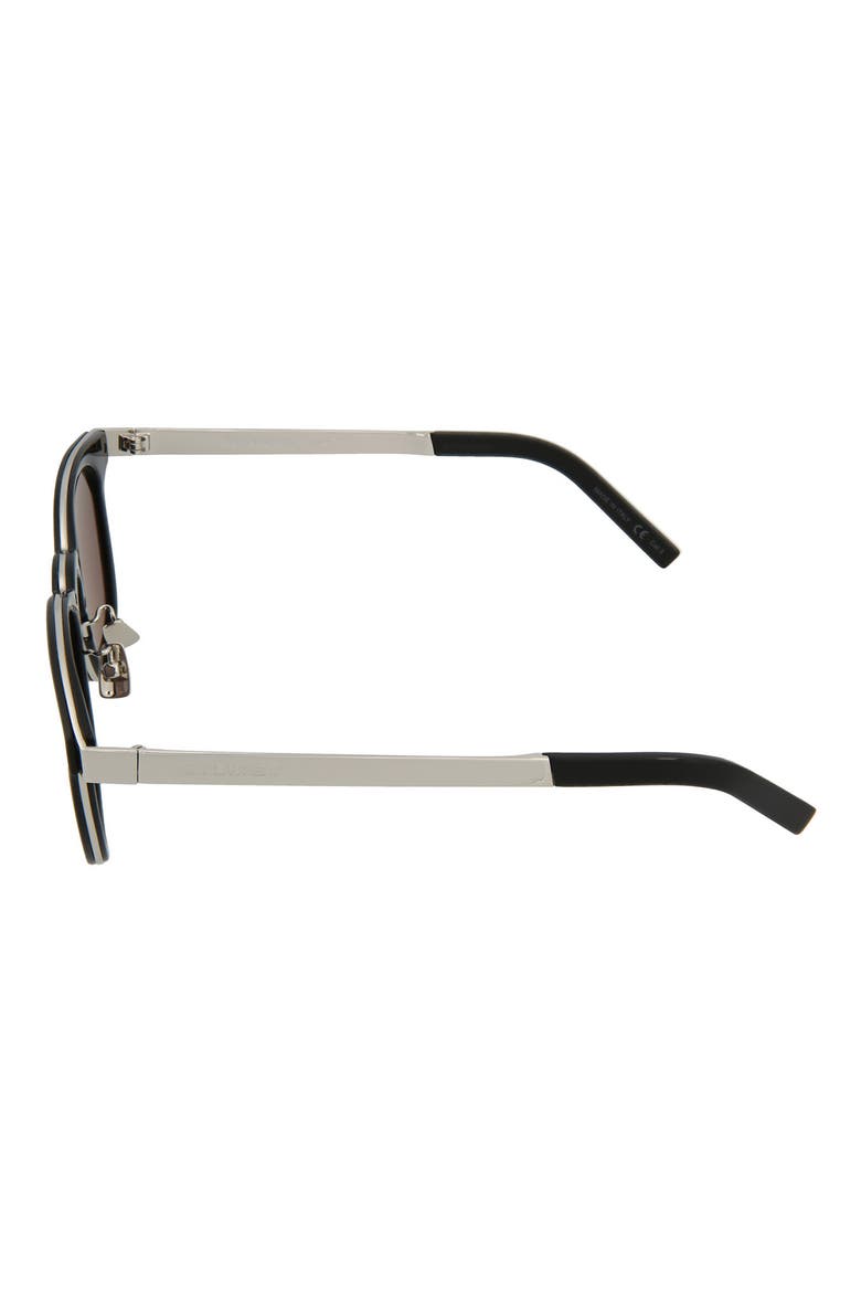 51mm Square Sunglasses, Alternate, color, BLACK SILVER GREY/GRY