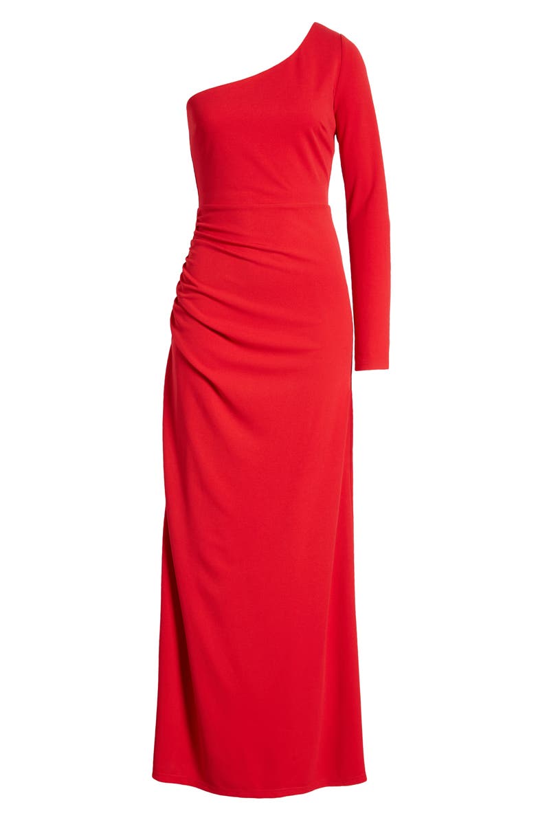 Lulus One to Cherish One-Shoulder A-Line Gown, Alternate, color,