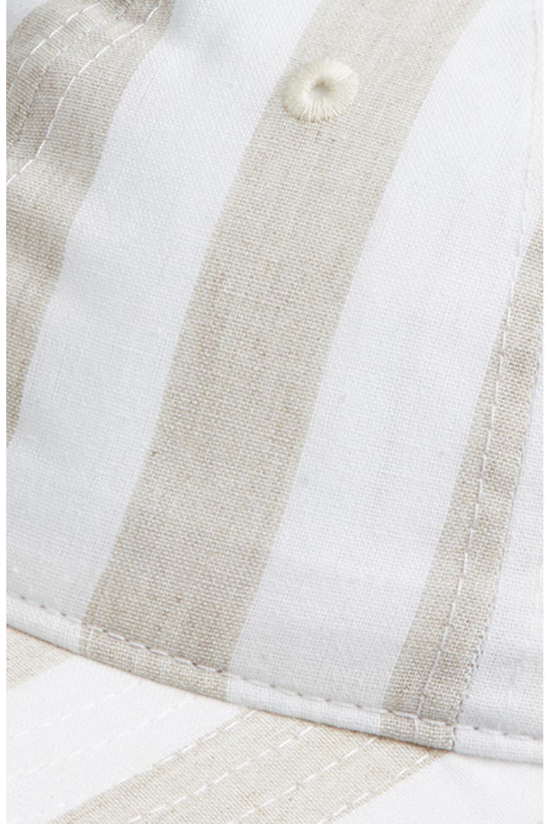 Cassis Stripe Cotton Baseball Cap, Alternate, color, NATURAL