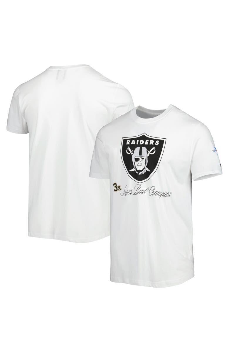 New Era Men's New Era White Las Vegas Raiders Historic Champs T-Shirt, Main, color, White