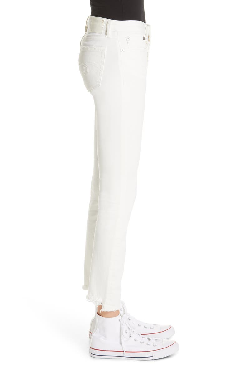 Allison Distressed Skinny Jeans, Alternate, color, GARRET WHITE