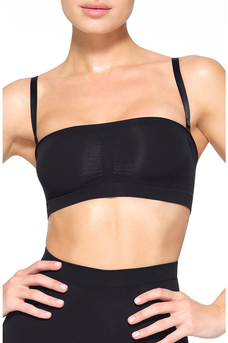 Seamless Sculpt Bandeau Bra, Main, color, ONYX